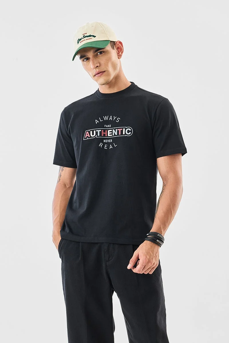 سنيتش تيشيرت قطن أصلي % بقصة عادية